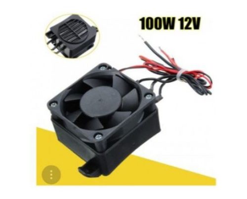 12V fan with 100W heater