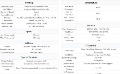 CreatBot F430 - 420°C PEEK Version