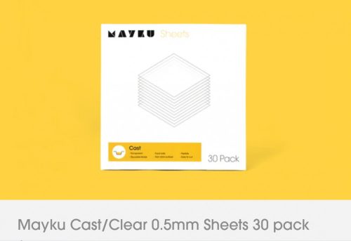 Mayku - Cast/ Clear Sheets 0,5mm 30db