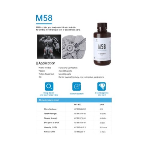 Resione: M58 - light gray tough resin